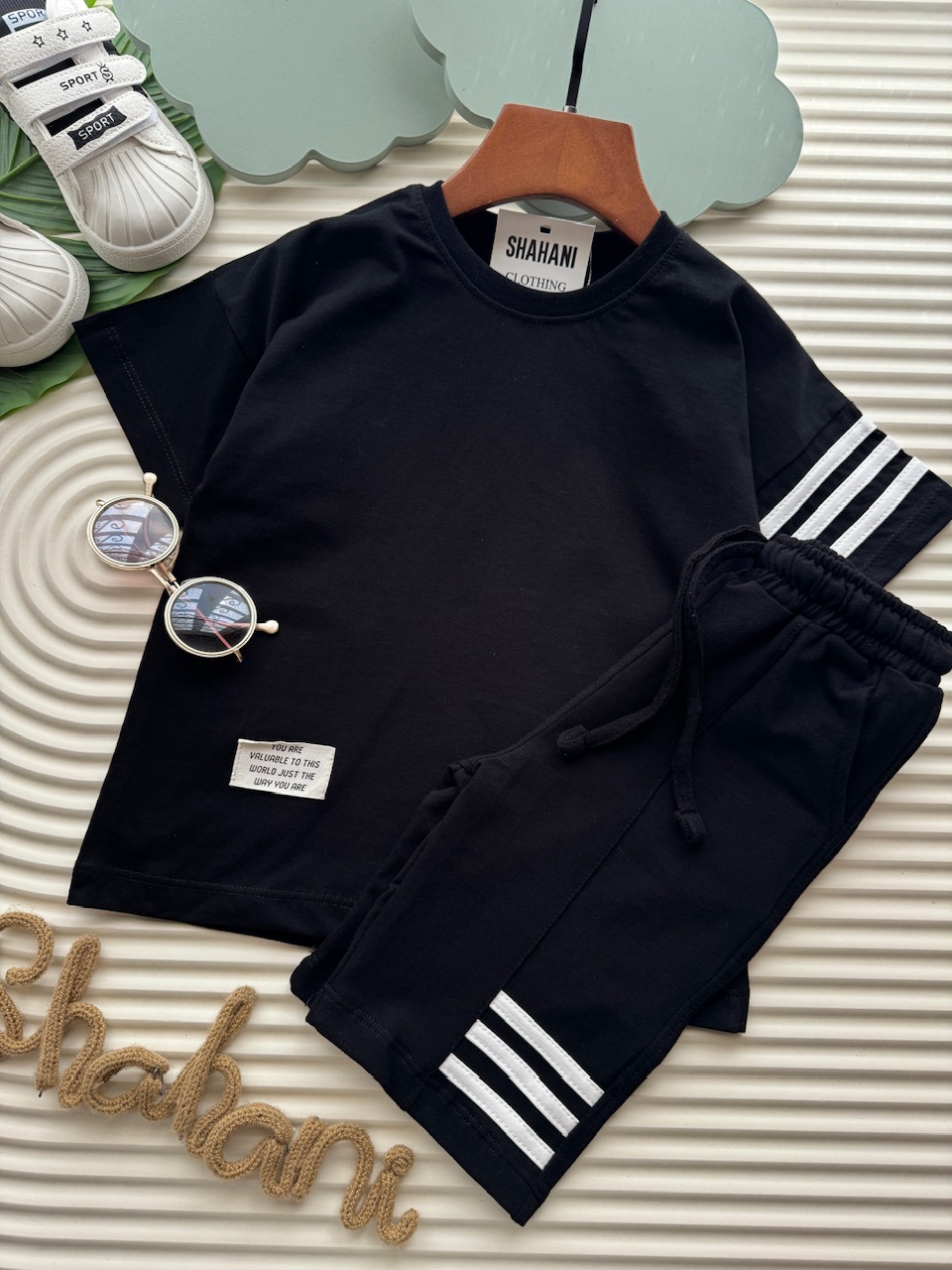 IMG_0011 32-1101 تیشرت شلوارک سه خط - Image 1