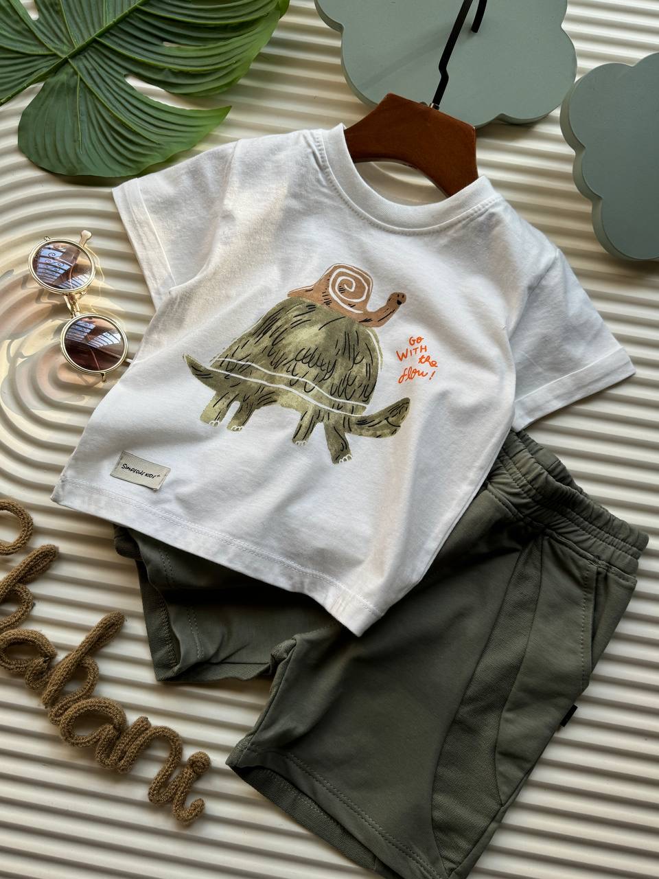 IMG_1067 22-111 تیشرت شلوارک چاپی - Image 1